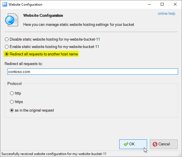 redirect all requests