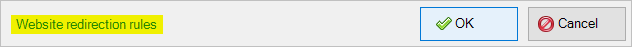Website redirection rules