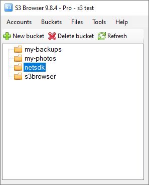 Buckets Panel in CS Browser