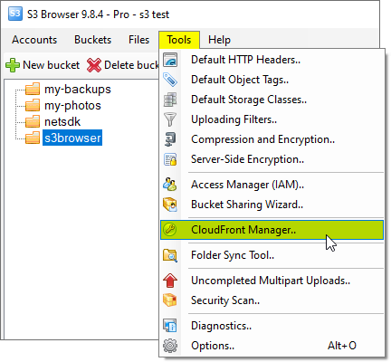 open cloudfront-manager