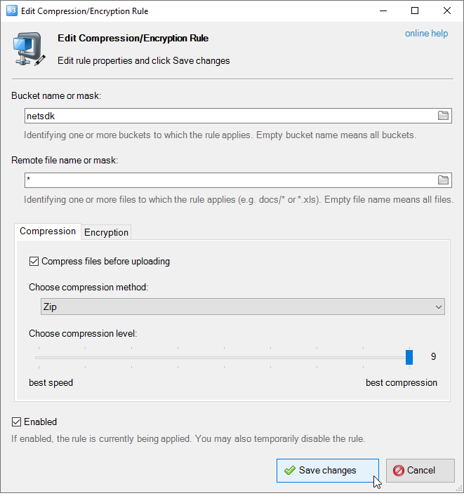 edit rule dialog 