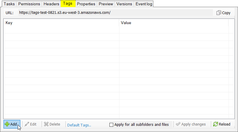 cost allocation tags editor