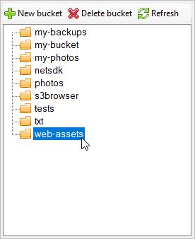 new Amazon S3 bucket has been created