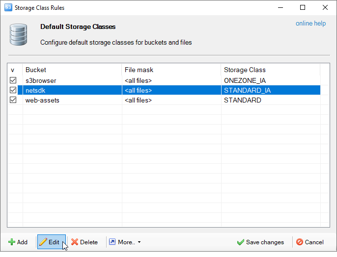 How to edit Storage Class Rule Edit default Storage Class
