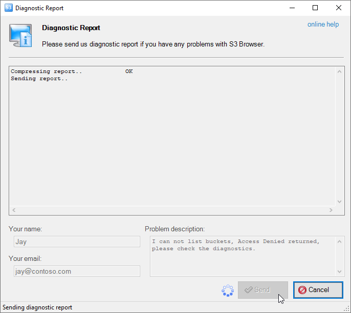 How to send us a bug report