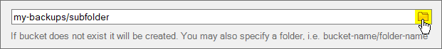 Click the 'browse for folder' button