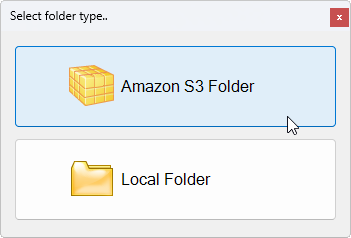 Folder type selector