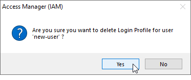 Confirm AWS Login Profile deletion