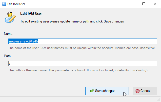 How to edit existing IAM User