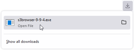 locate and run downloaded installation file