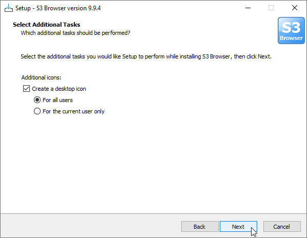 Select additional tasks you would like to perform