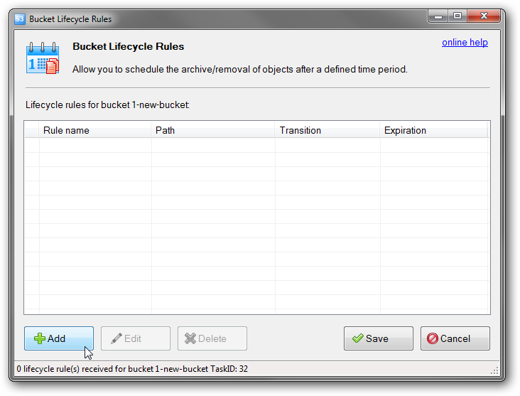 Amazon S3 Object Expiration Rules Editor object expiration rules editor