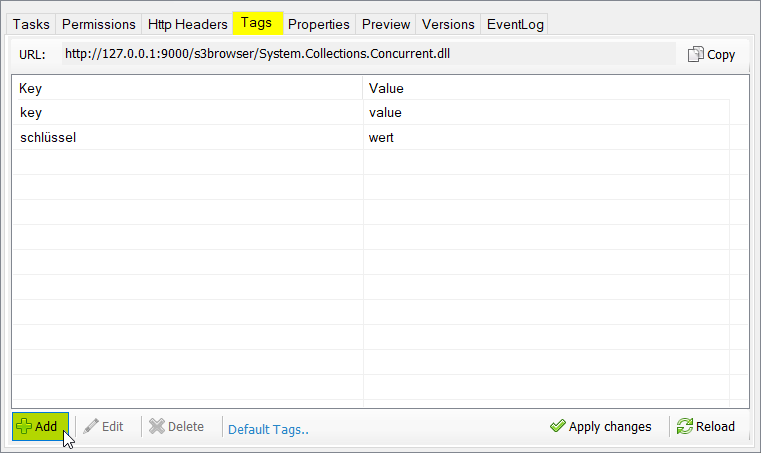 Click Add to Add new Object Tag click add tag