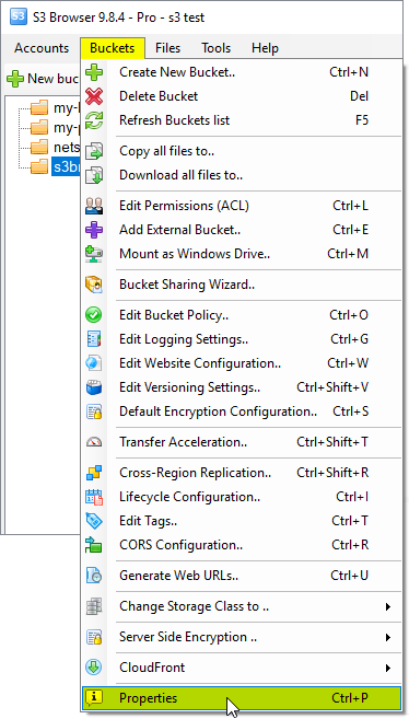 Click Buckets, Properties