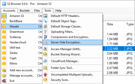 Support for multiple accounts and Amazon S3 compatible storage services