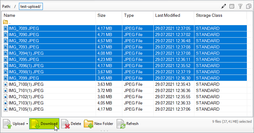 Click Files,Download Select the file and click Files,Download