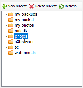 Selet the bucket Selet the bucket