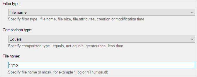 File name filter