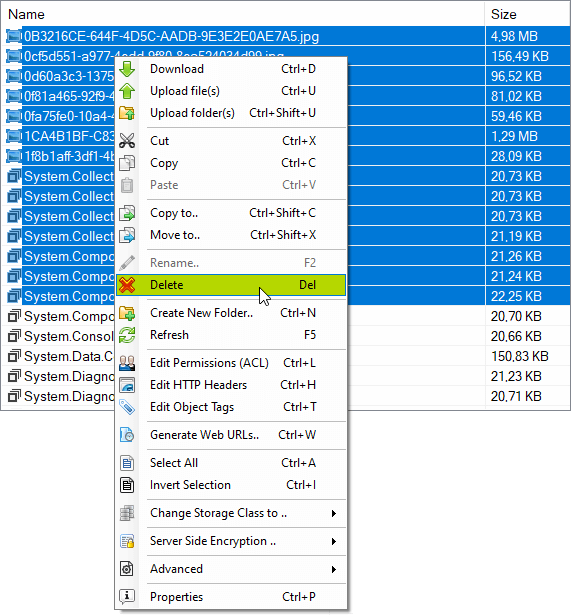Amazon S3 Multi-Object Delete.