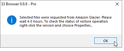 Confirmation dialog