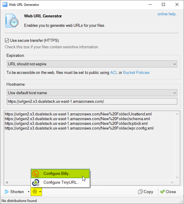 Bitly Configure Link